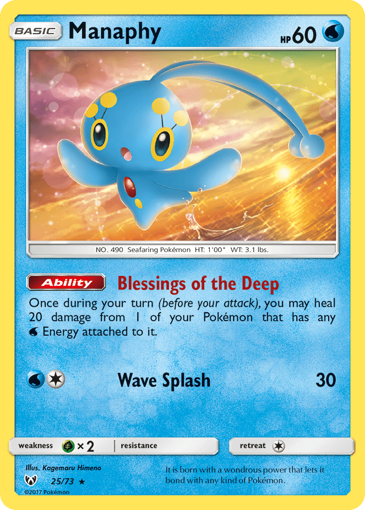 Manaphy (25/73) [Sun & Moon: Shining Legends] Pokemon Single Pokémon  | Multizone: Comics And Games