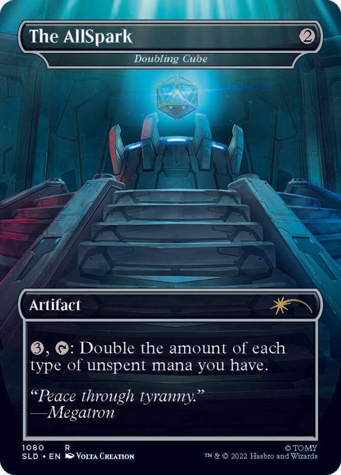 Doubling Cube - The AllSpark (Borderless Megatron) [Secret Lair Drop Series] MTG Single Magic: The Gathering  | Multizone: Comics And Games