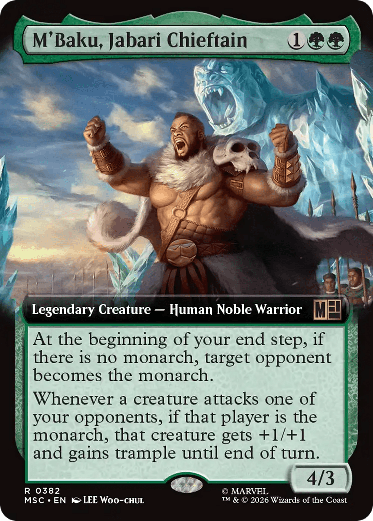 M'Baku, Jabari Chieftain (Extended Art) [Marvel Super Heroes Commander] MTG Single Magic: The Gathering  | Multizone: Comics And Games