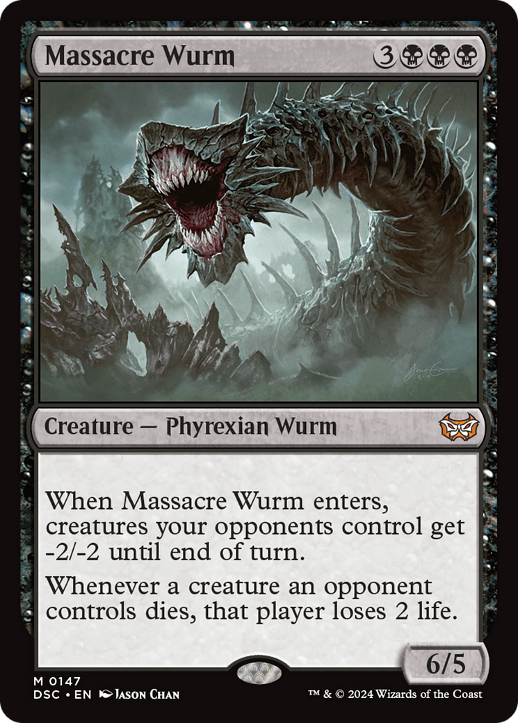 Massacre Wurm [Duskmourn: House of Horror Commander] MTG Single Magic: The Gathering  | Multizone: Comics And Games