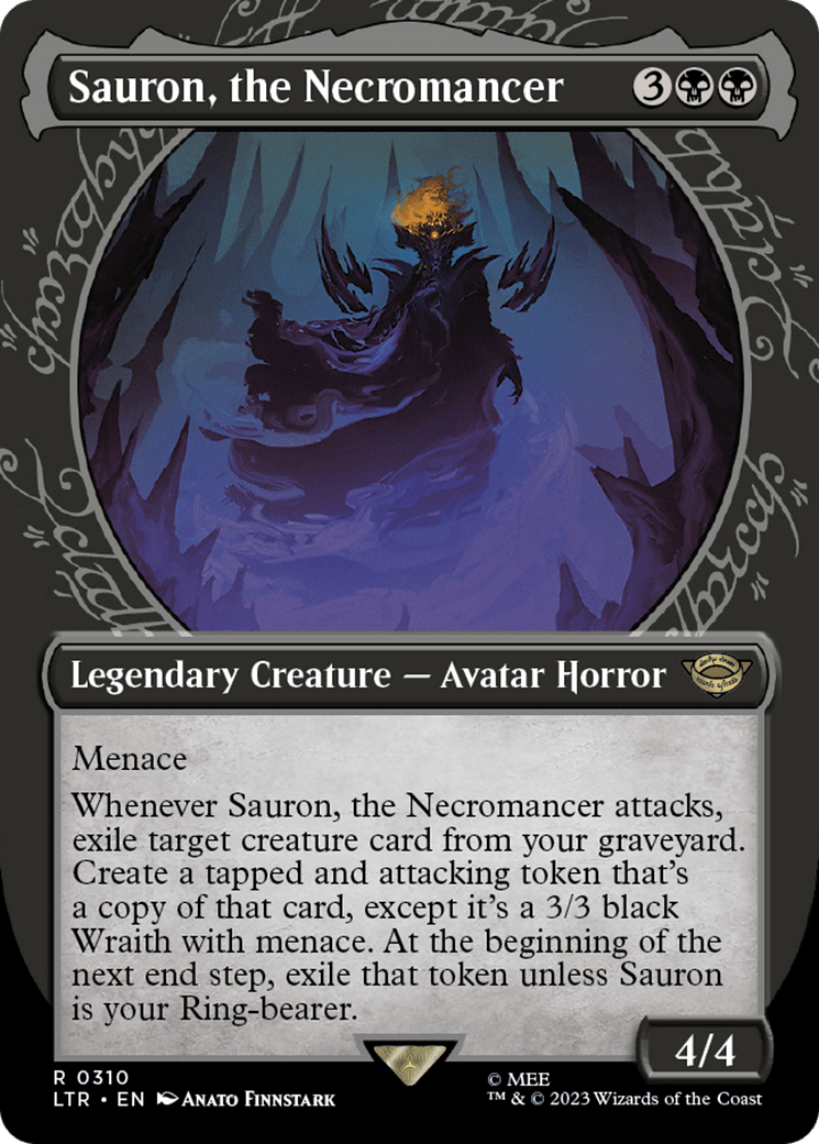 Sauron, the Necromancer (Showcase Ring Frame) [The Lord of the Rings: Tales of Middle-Earth] MTG Single Magic: The Gathering  | Multizone: Comics And Games