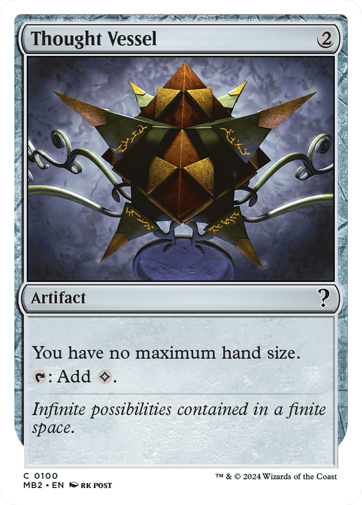 Thought Vessel (White Border) [Mystery Booster 2] MTG Single Magic: The Gathering  | Multizone: Comics And Games