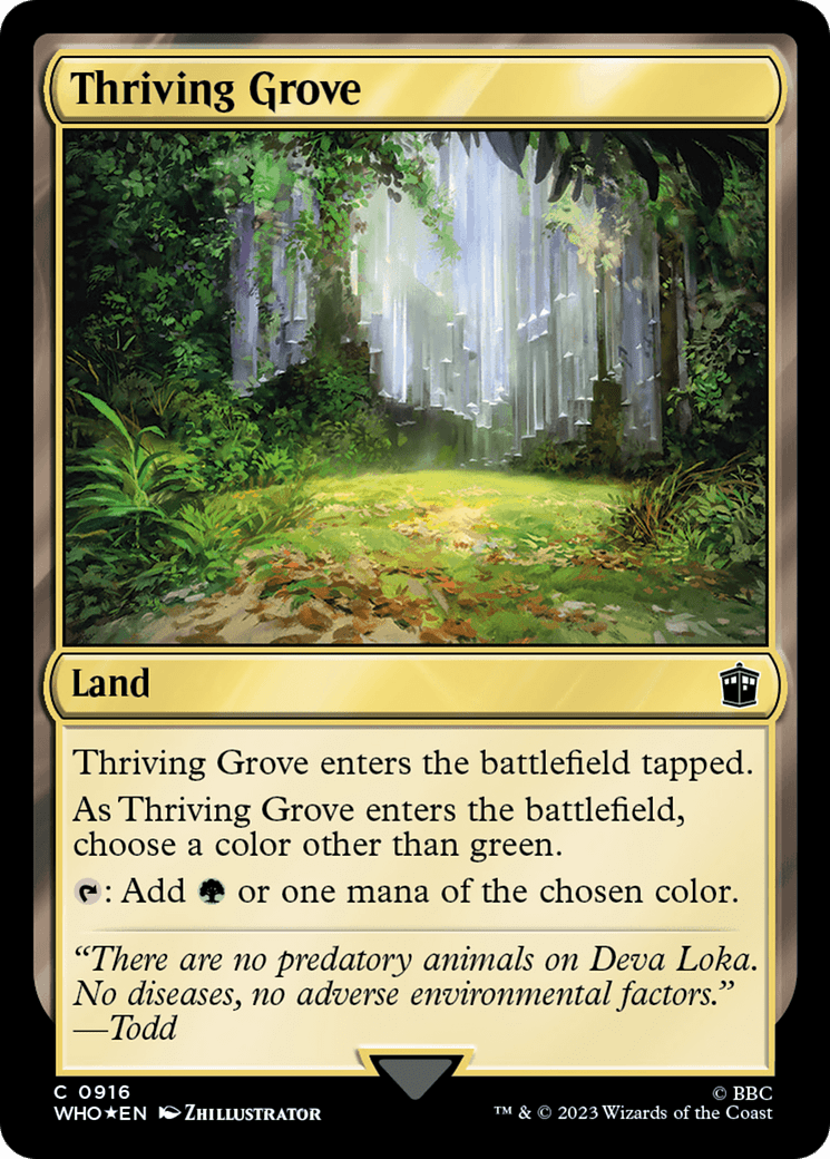 Thriving Grove (Surge Foil) [Doctor Who] MTG Single Magic: The Gathering  | Multizone: Comics And Games