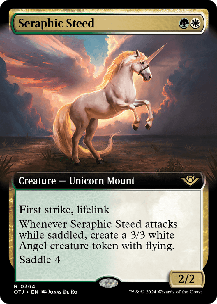 Seraphic Steed (Extended Art) [Outlaws of Thunder Junction] MTG Single Magic: The Gathering  | Multizone: Comics And Games