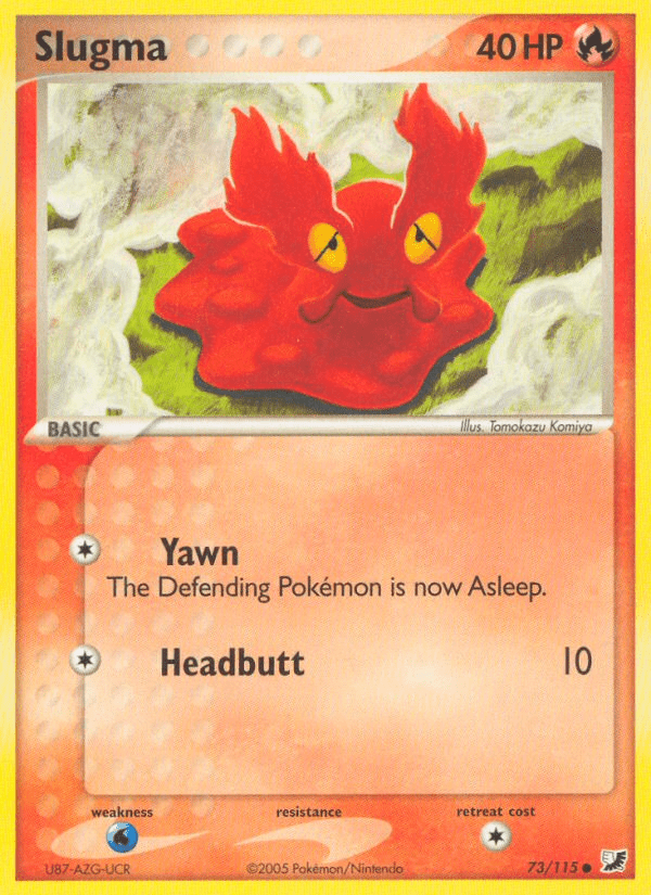 Slugma (73/115) [EX: Unseen Forces] Pokemon Single Pokémon  | Multizone: Comics And Games