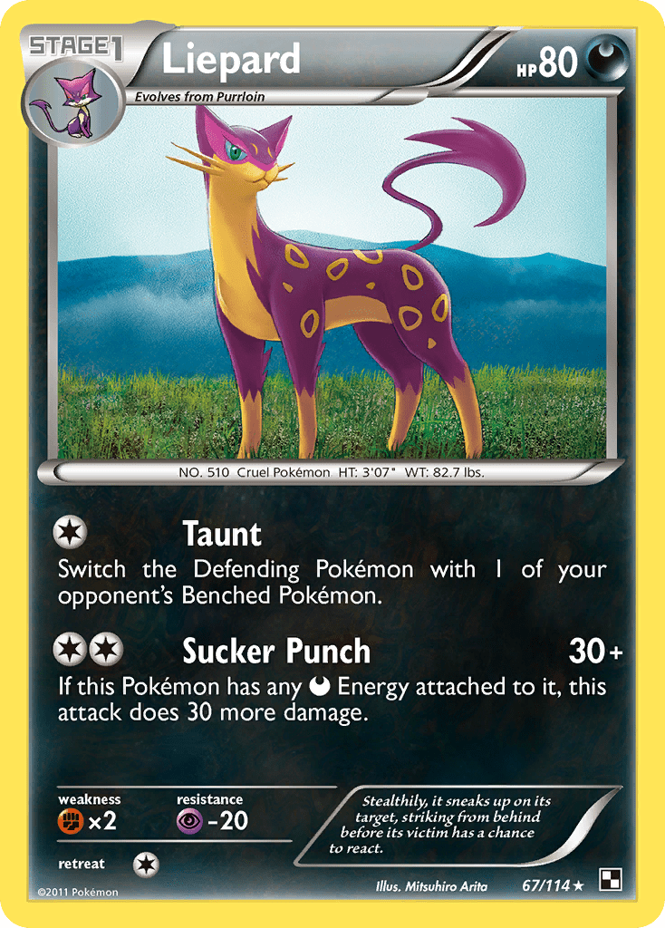 Liepard (67/114) [Black & White: Base Set] Pokemon Single Pokémon  | Multizone: Comics And Games