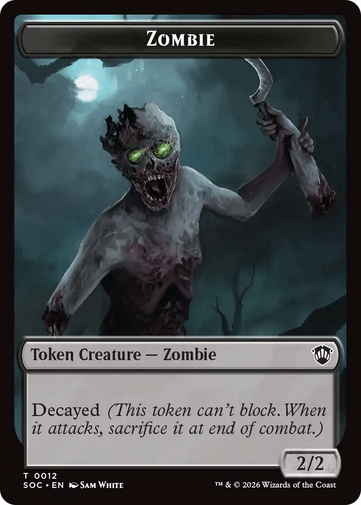 Snake // Zombie Double-Sided Token [Secrets of Strixhaven Commander Tokens] MTG Single Magic: The Gathering  | Multizone: Comics And Games