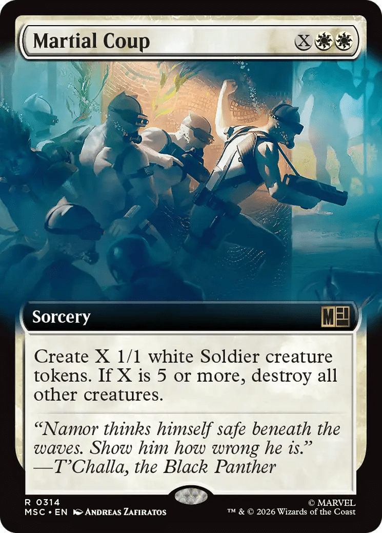 Martial Coup (Extended Art) [Marvel Super Heroes Commander] MTG Single Magic: The Gathering  | Multizone: Comics And Games