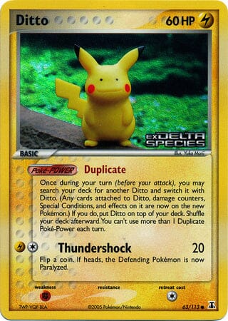 Ditto (63/113) (Stamped) [EX: Delta Species] Pokemon Single Pokémon  | Multizone: Comics And Games