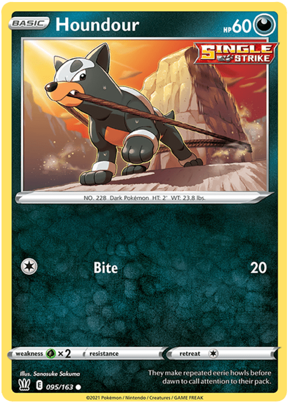 Houndour (095/163) [Sword & Shield: Battle Styles] Pokemon Single Pokémon  | Multizone: Comics And Games