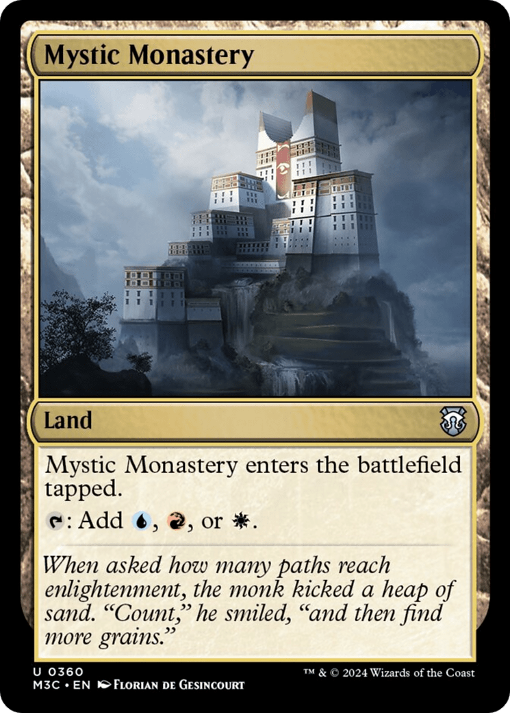 Mystic Monastery (Ripple Foil) [Modern Horizons 3 Commander] MTG Single Magic: The Gathering  | Multizone: Comics And Games