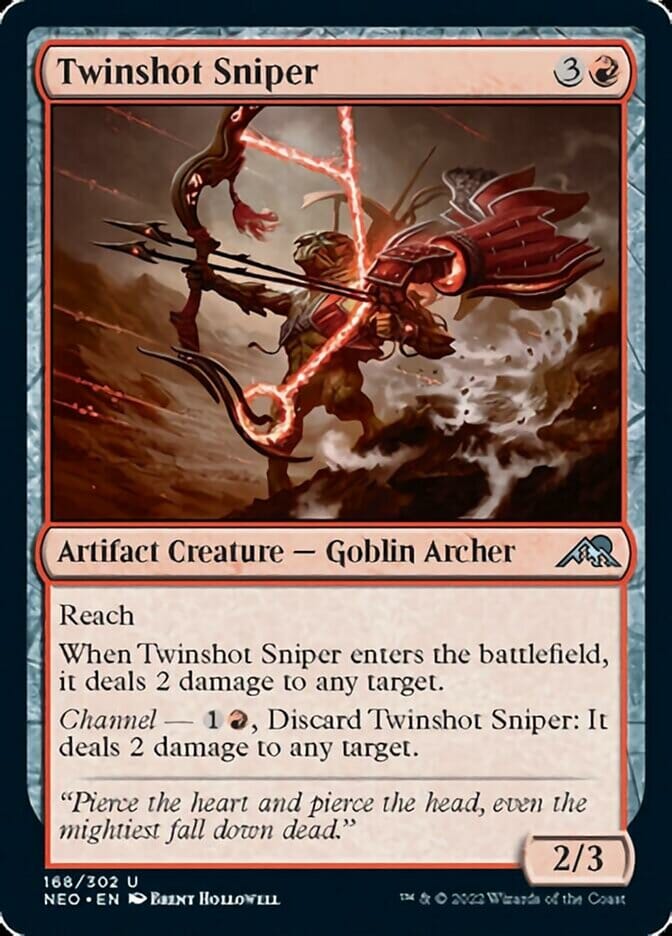 Twinshot Sniper [Kamigawa: Neon Dynasty] MTG Single Magic: The Gathering  | Multizone: Comics And Games