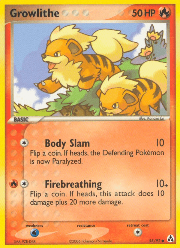 Growlithe (55/92) [EX: Legend Maker] Pokemon Single Pokémon  | Multizone: Comics And Games