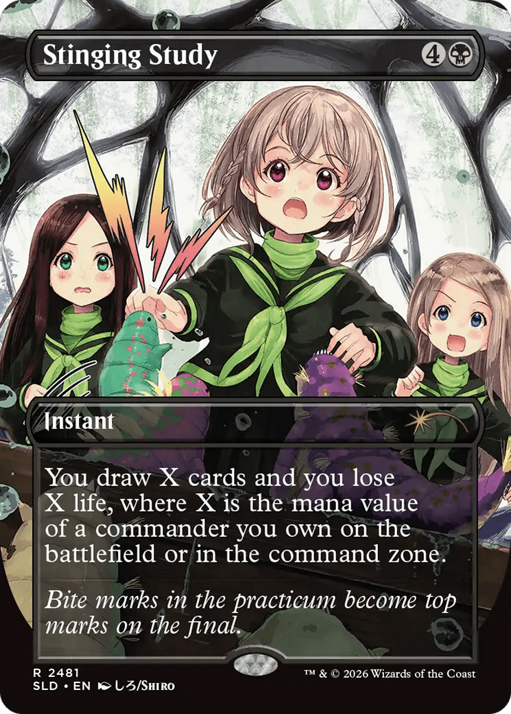 Stinging Study [Secret Lair Drop Series] MTG Single Magic: The Gathering  | Multizone: Comics And Games