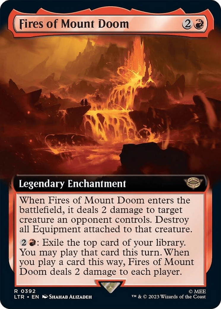 Fires of Mount Doom (Extended Art) [The Lord of the Rings: Tales of Middle-Earth] MTG Single Magic: The Gathering  | Multizone: Comics And Games