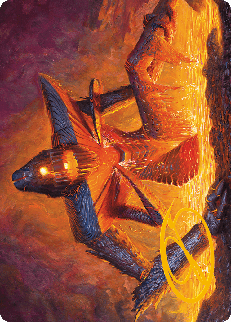 Molten Gatekeeper Art Card (Gold-Stamped Signature) [Modern Horizons 3 Art Series] MTG Single Magic: The Gathering  | Multizone: Comics And Games