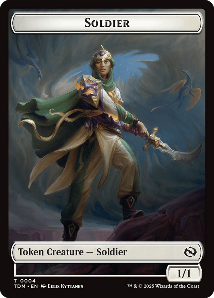 Soldier (0004) // Soldier (0005) Double-Sided Token [Tarkir: Dragonstorm Tokens] MTG Single Magic: The Gathering  | Multizone: Comics And Games