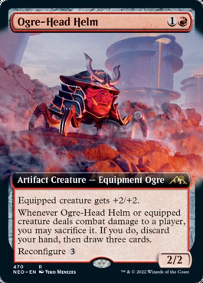 Ogre-Head Helm (Extended Art) [Kamigawa: Neon Dynasty] MTG Single Magic: The Gathering  | Multizone: Comics And Games