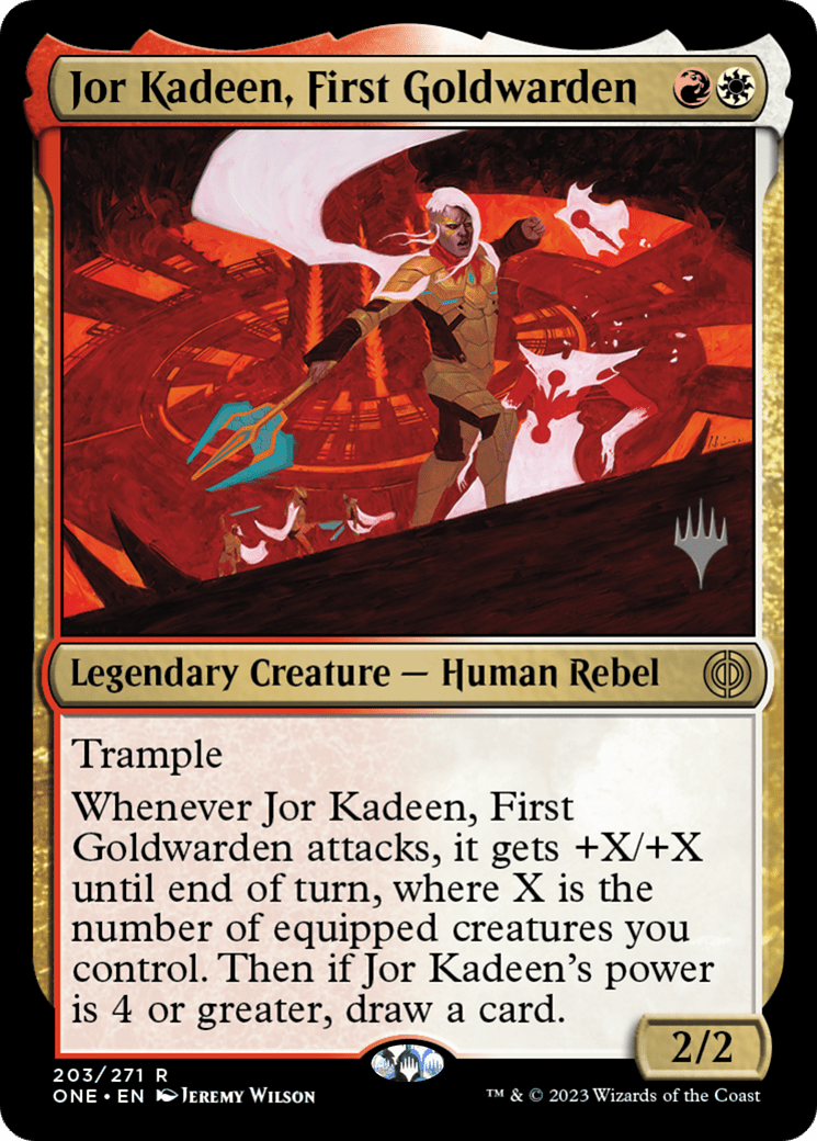 Jor Kadeen, First Goldwarden (Promo Pack) [Phyrexia: All Will Be One Promos] MTG Single Magic: The Gathering  | Multizone: Comics And Games