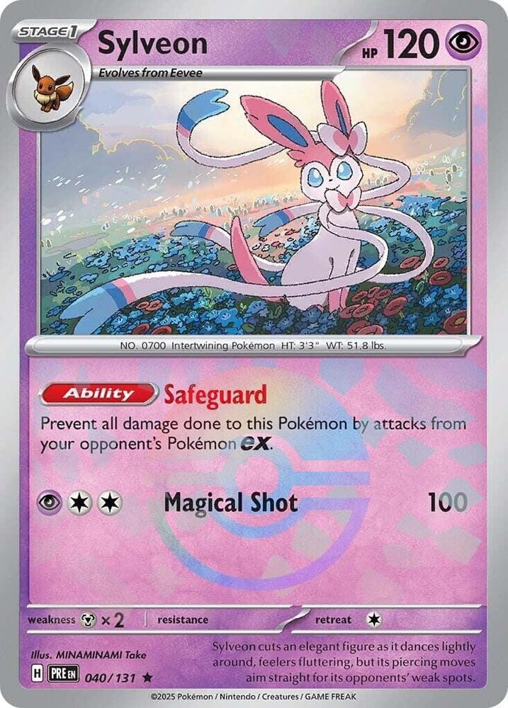 Sylveon (040/131) (Poke Ball Pattern) [Scarlet & Violet: Prismatic Evolutions] Pokemon Single Pokémon  | Multizone: Comics And Games