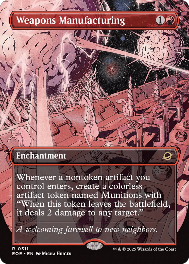 Weapons Manufacturing (Borderless) [Edge of Eternities] MTG Single Magic: The Gathering  | Multizone: Comics And Games