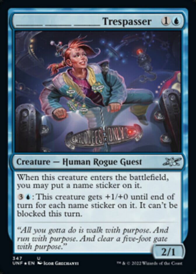 _____ _____ _____ Trespasser (Galaxy Foil) [Unfinity] MTG Single Magic: The Gathering  | Multizone: Comics And Games