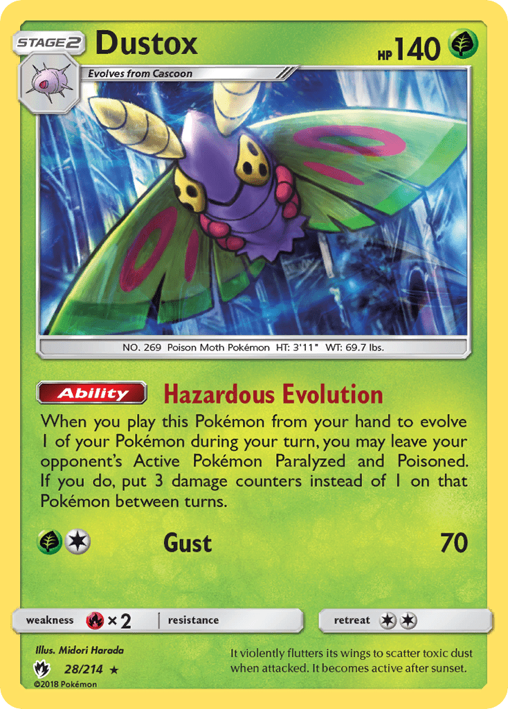 Dustox (28/214) [Sun & Moon: Lost Thunder] Pokemon Single Pokémon  | Multizone: Comics And Games