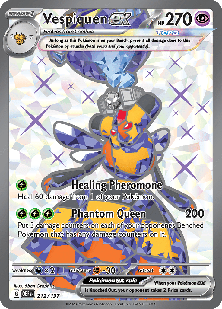 Vespiquen ex (212/197) [Scarlet & Violet: Obsidian Flames] Pokemon Single Pokémon  | Multizone: Comics And Games