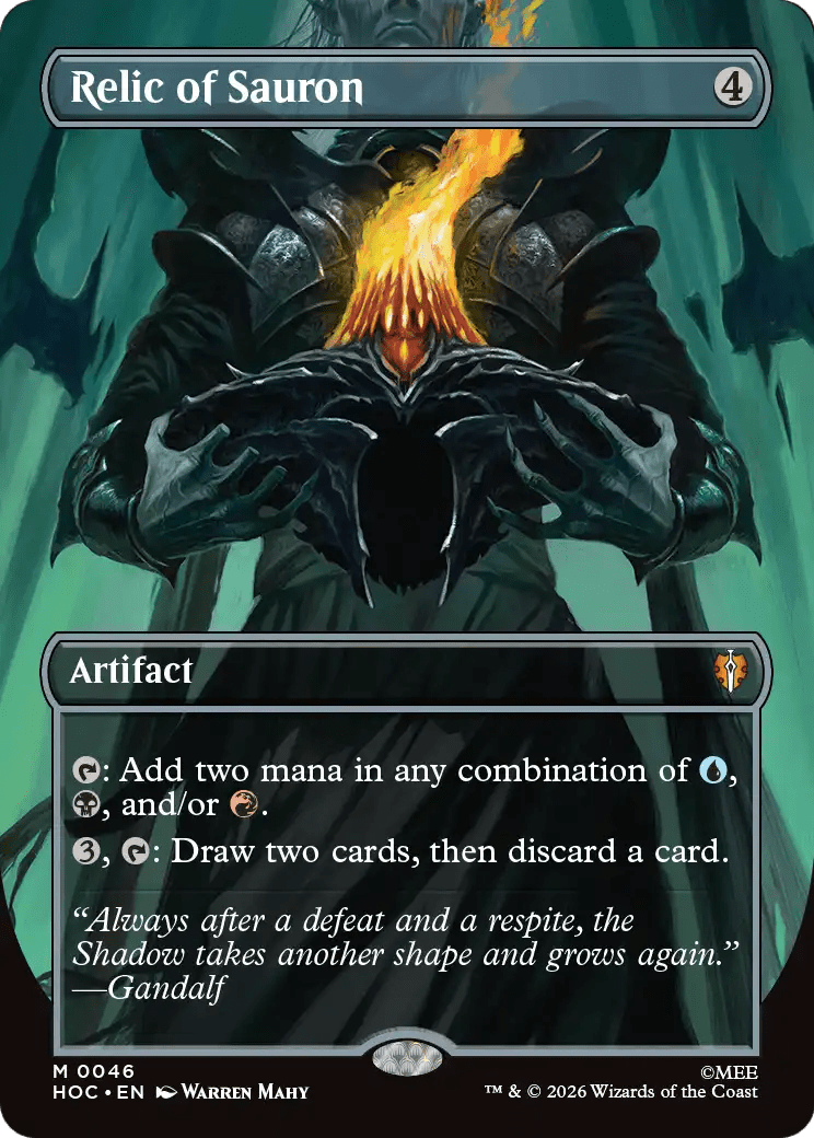 Relic of Sauron (Borderless) [The Hobbit: Eternal-Legal] MTG Single Magic: The Gathering  | Multizone: Comics And Games