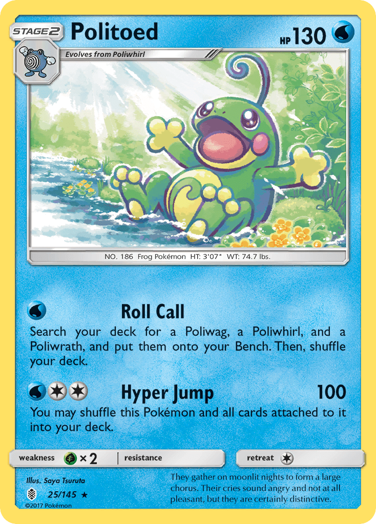 Politoed (25/145) [Sun & Moon: Guardians Rising] Pokemon Single Pokémon  | Multizone: Comics And Games