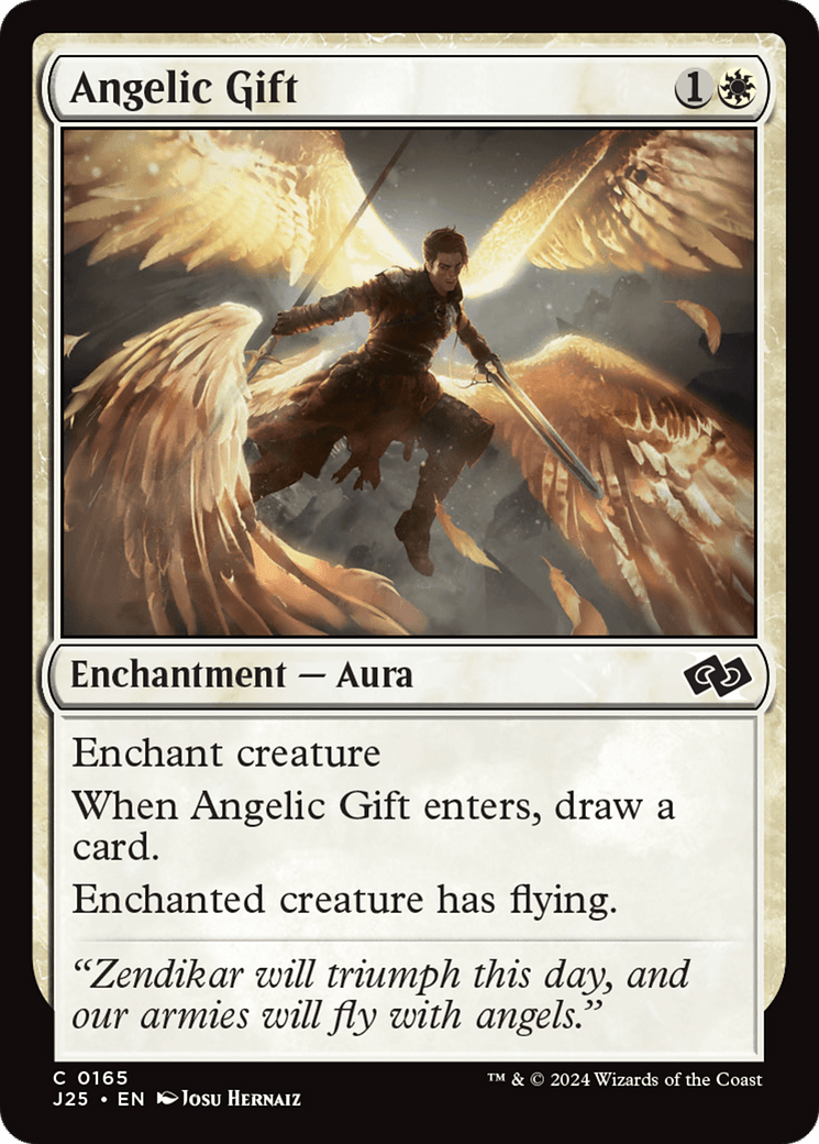 Angelic Gift [Foundations Jumpstart] MTG Single Magic: The Gathering  | Multizone: Comics And Games