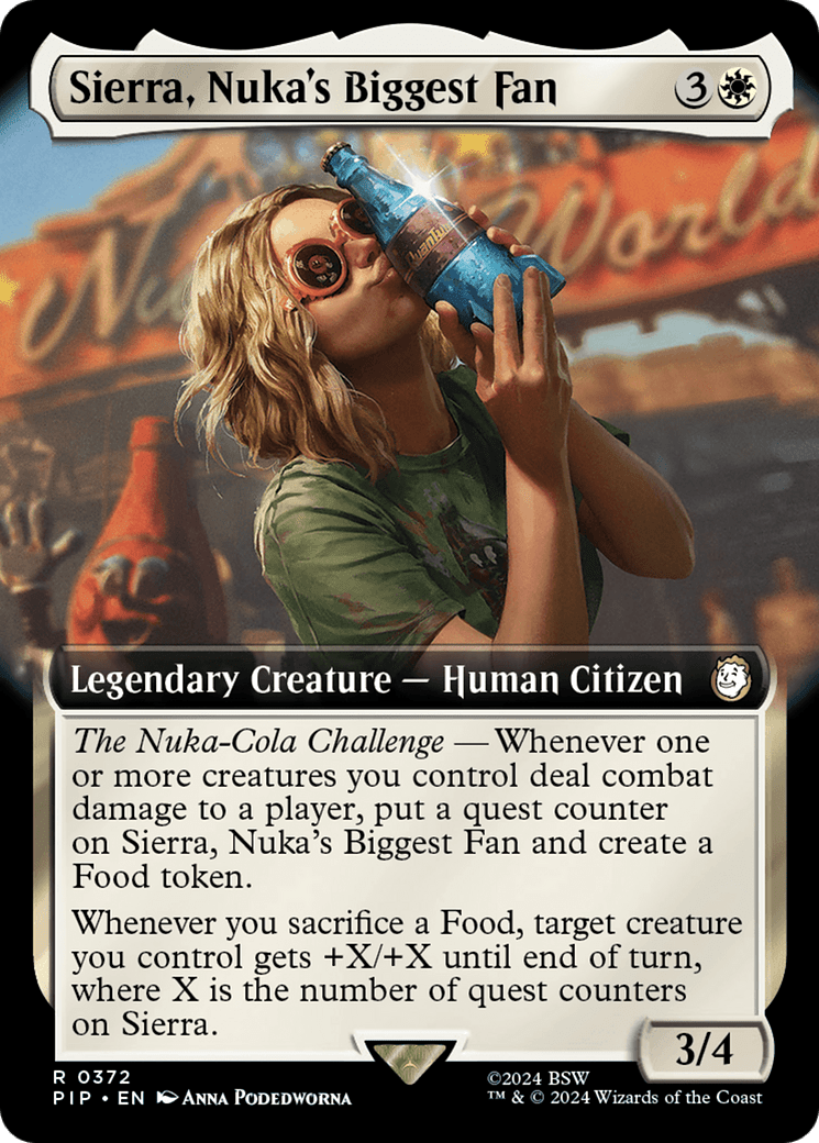 Sierra, Nuka's Biggest Fan (Extended Art) [Fallout] MTG Single Magic: The Gathering  | Multizone: Comics And Games