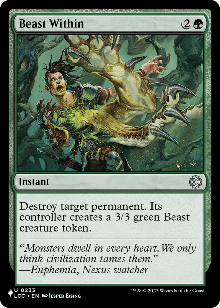 Beast Within (LCC) [The List] MTG Single Magic: The Gathering  | Multizone: Comics And Games