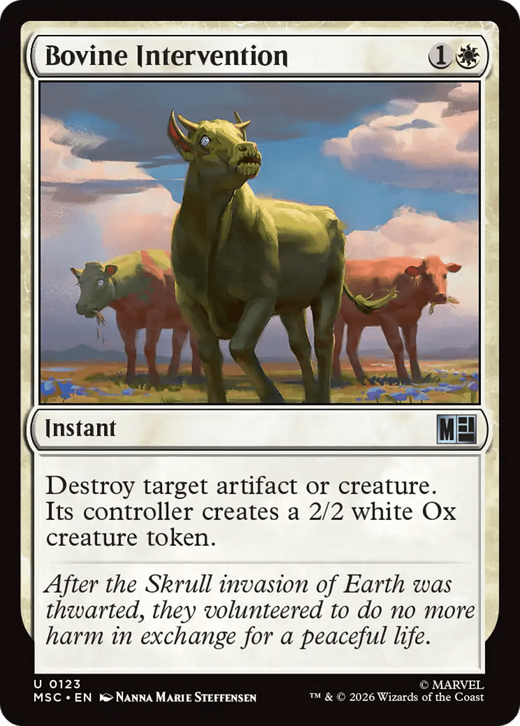 Bovine Intervention [Marvel Super Heroes Commander] MTG Single Magic: The Gathering  | Multizone: Comics And Games