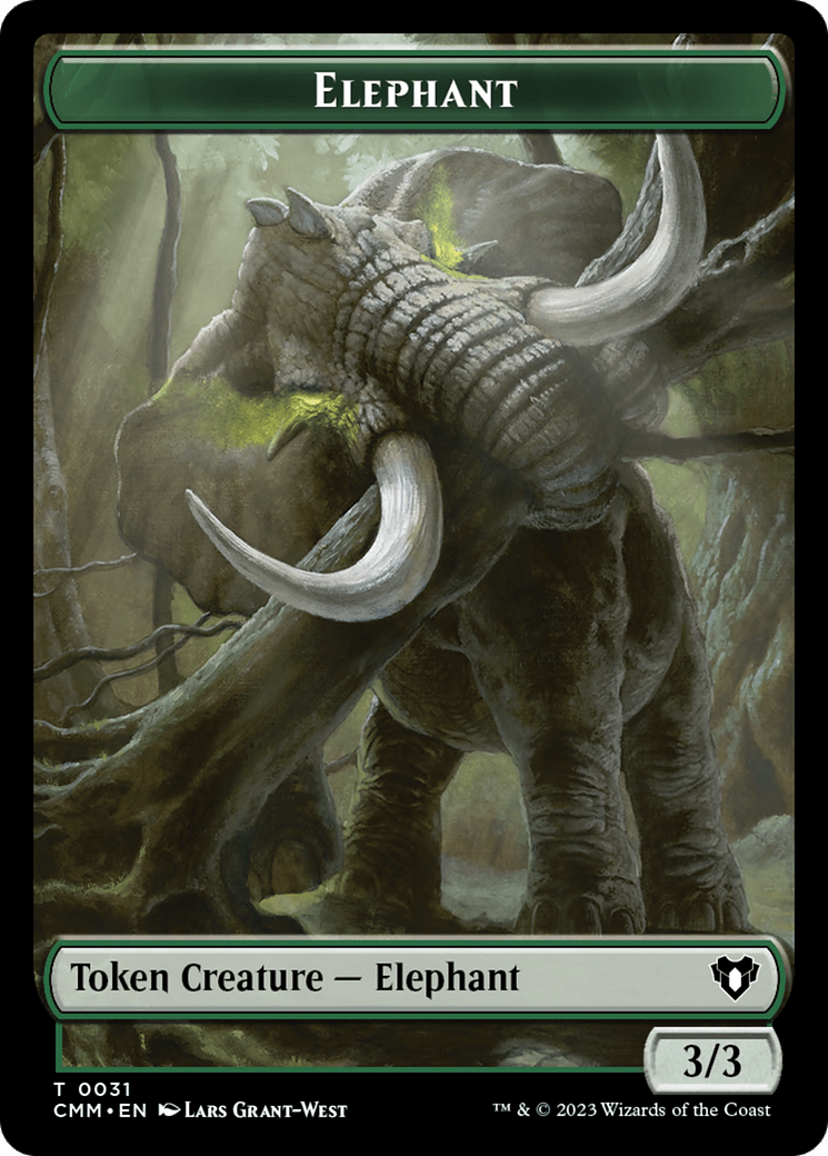 Elephant Token [Commander Masters Tokens] MTG Single Magic: The Gathering  | Multizone: Comics And Games