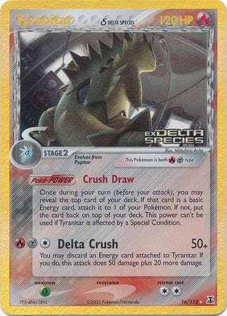 Tyranitar (16/113) (Delta Species) (Stamped) [EX: Delta Species] Pokemon Single Pokémon  | Multizone: Comics And Games