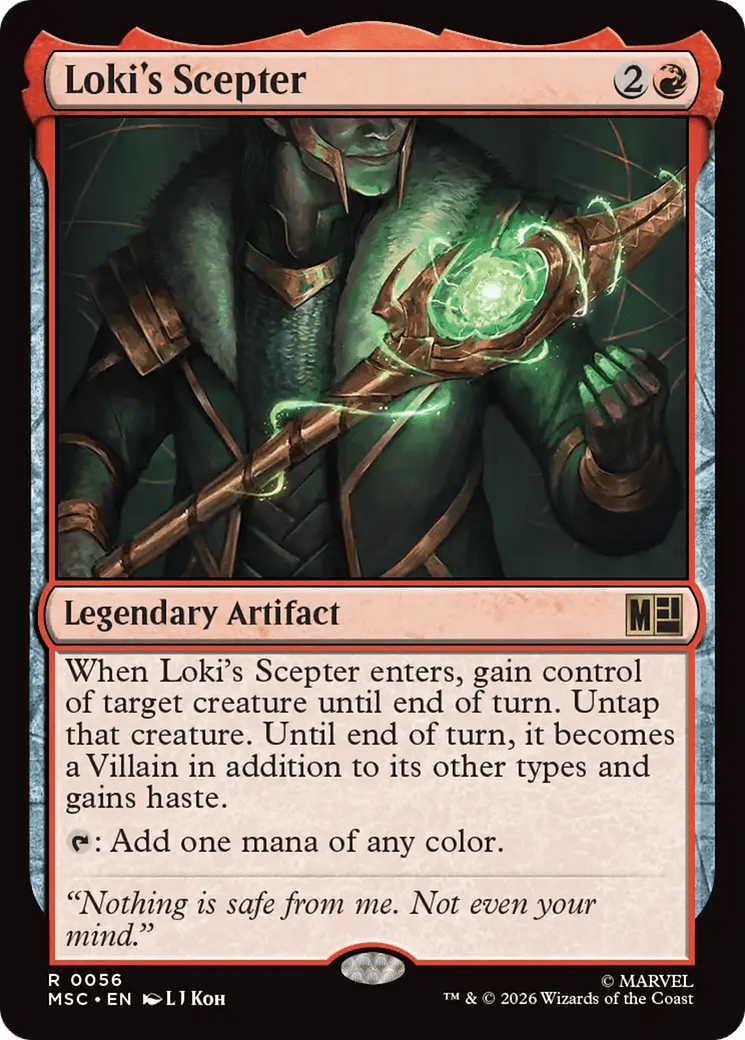 Loki's Scepter [Marvel Super Heroes Commander] MTG Single Magic: The Gathering  | Multizone: Comics And Games