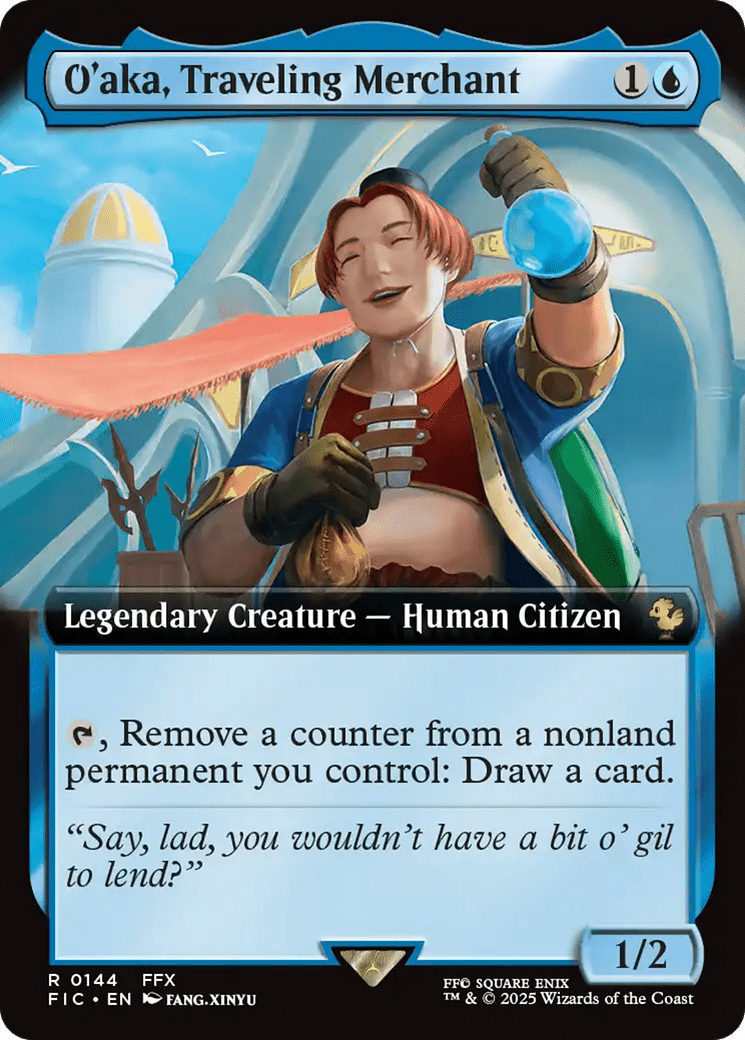 O'aka, Traveling Merchant (Extended Art) [FINAL FANTASY Commander] MTG Single Magic: The Gathering  | Multizone: Comics And Games