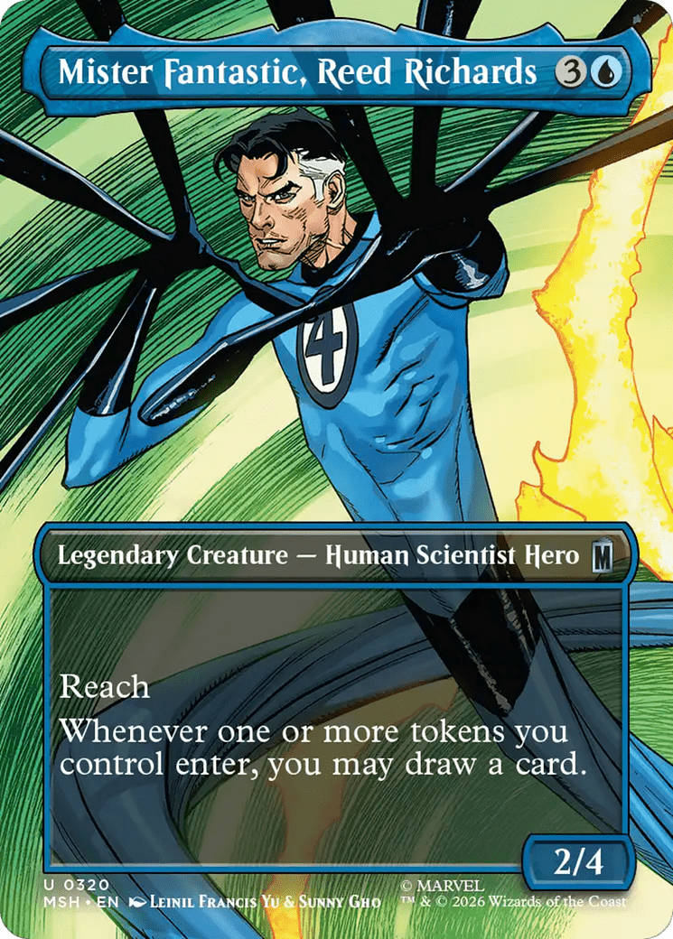 Mister Fantastic, Reed Richards (Borderless) [Marvel Super Heroes] MTG Single Magic: The Gathering  | Multizone: Comics And Games