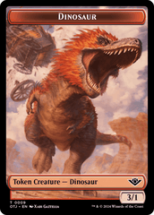 Treasure // Dinosaur Double-Sided Token [Outlaws of Thunder Junction Tokens] MTG Single Magic: The Gathering  | Multizone: Comics And Games