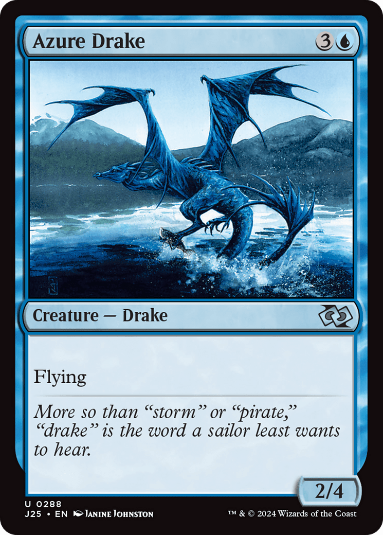 Azure Drake [Foundations Jumpstart] MTG Single Magic: The Gathering  | Multizone: Comics And Games