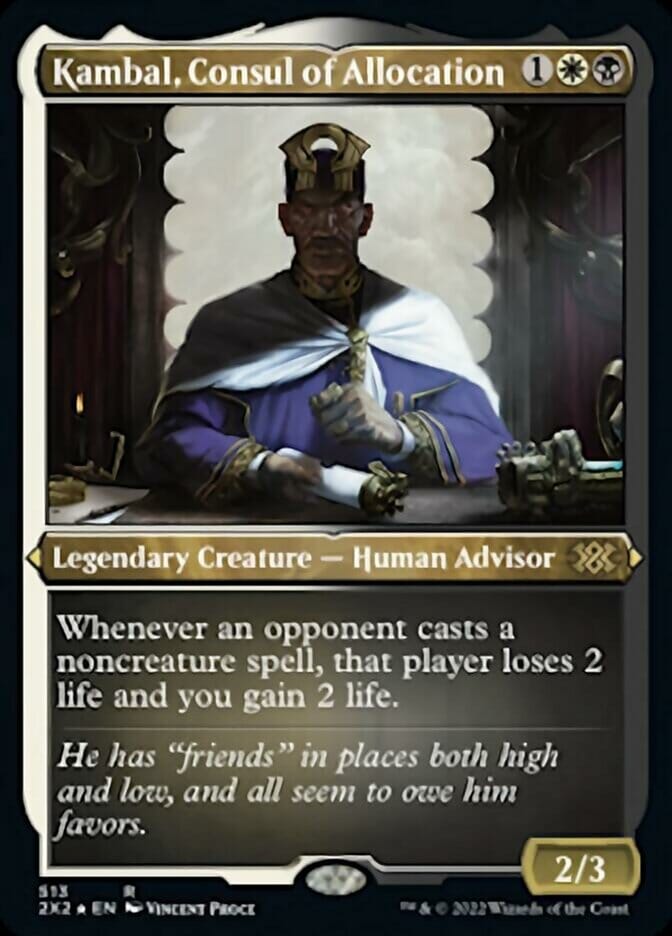 Kambal, Consul of Allocation (Foil Etched) [Double Masters 2022] MTG Single Magic: The Gathering  | Multizone: Comics And Games