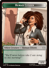 Copy // Human Citizen Double-Sided Token [Marvel's Spider-Man Tokens] MTG Single Magic: The Gathering  | Multizone: Comics And Games