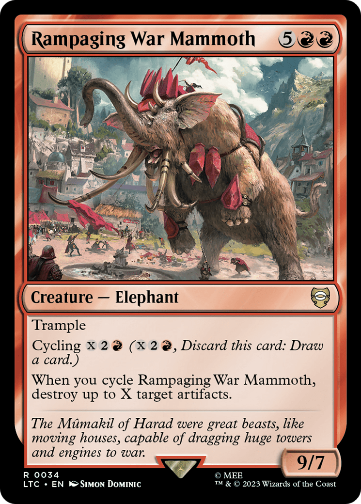 Rampaging War Mammoth [The Lord of the Rings: Tales of Middle-Earth Commander] MTG Single Magic: The Gathering  | Multizone: Comics And Games