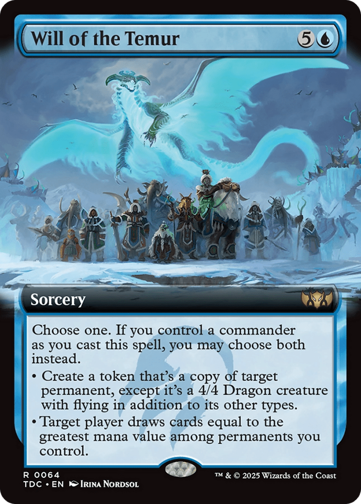 Will of the Temur (Extended Art) [Tarkir: Dragonstorm Commander] MTG Single Magic: The Gathering  | Multizone: Comics And Games