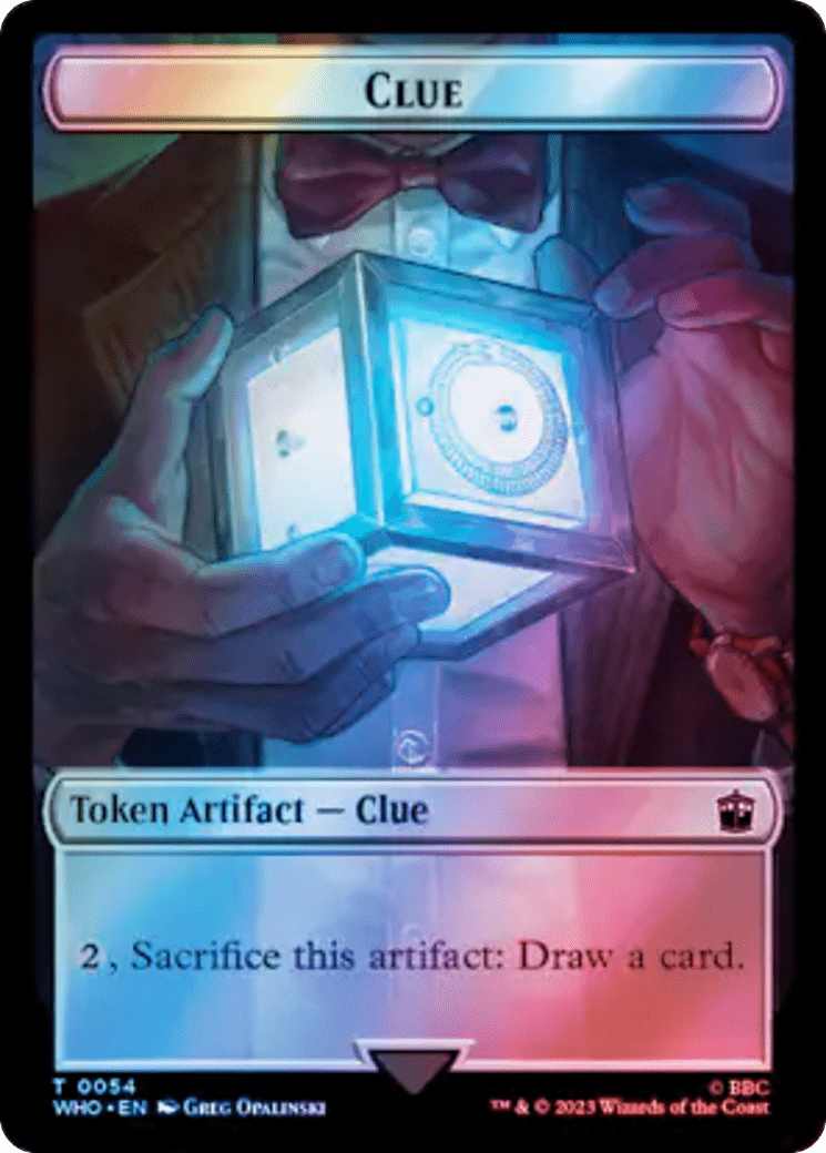 Alien Rhino // Clue (0054) Double-Sided Token (Surge Foil) [Doctor Who Tokens] MTG Single Magic: The Gathering  | Multizone: Comics And Games
