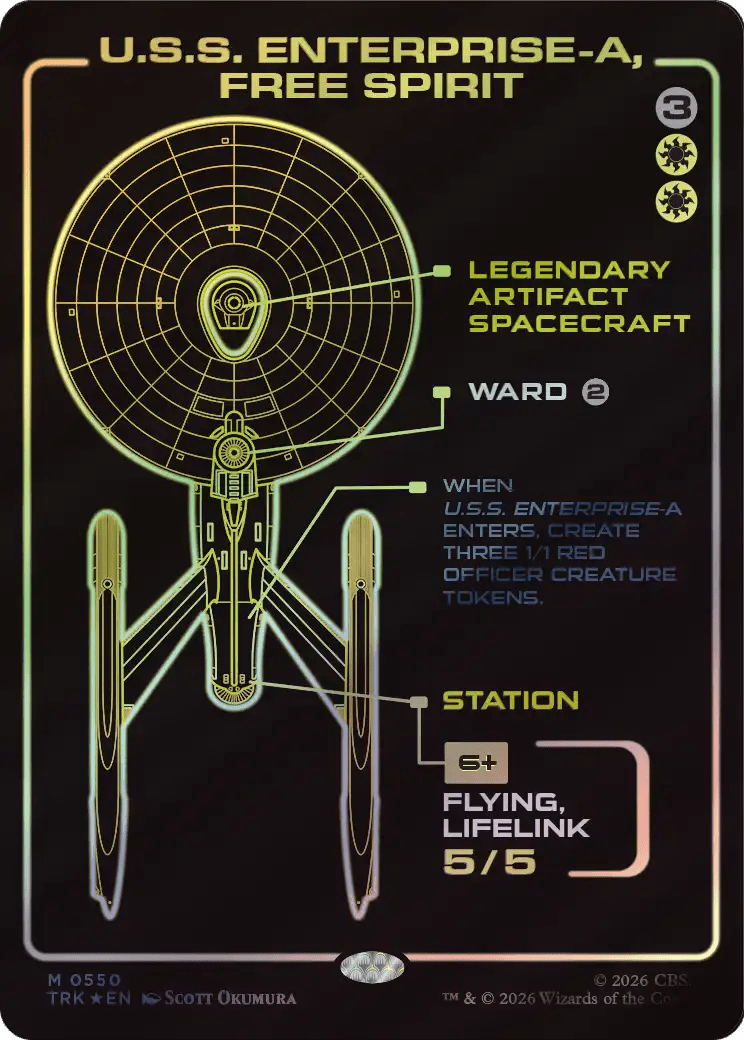 U.S.S. Enterprise-A, Free Spirit (Showcase) [Star Trek] MTG Single Magic: The Gathering  | Multizone: Comics And Games