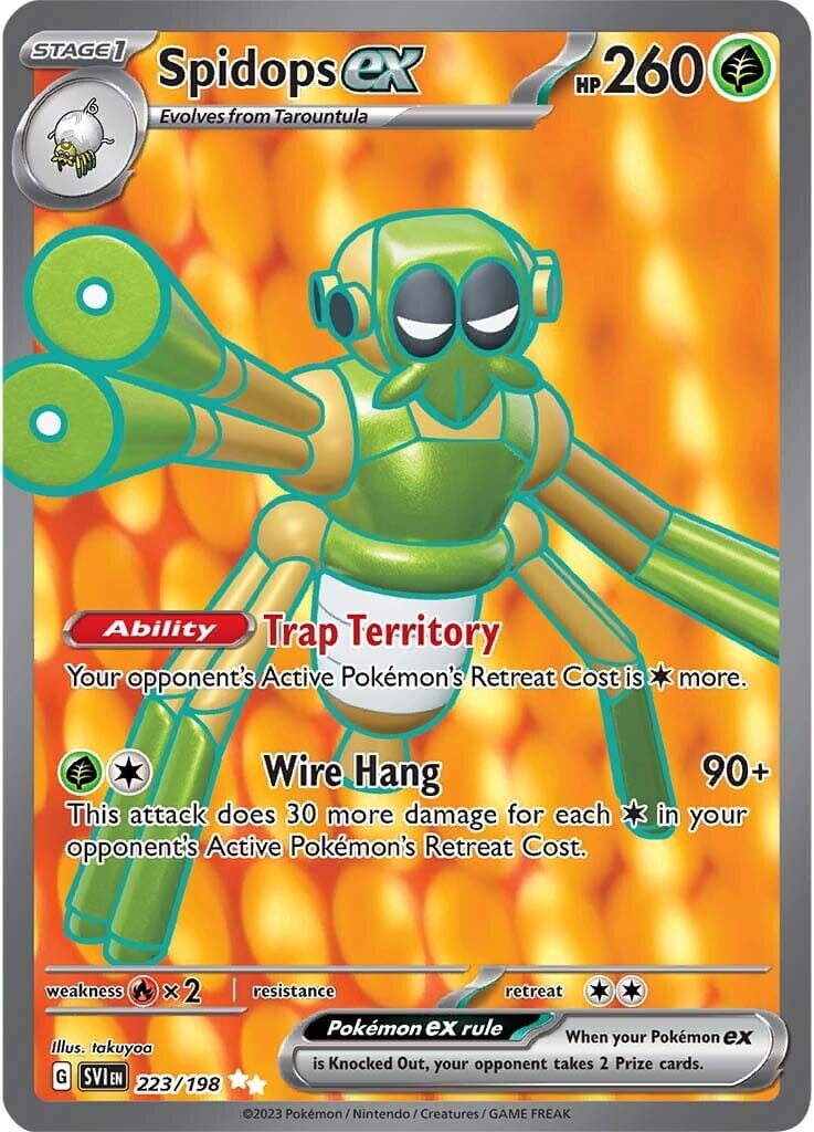 Spidops ex (223/198) [Scarlet & Violet: Base Set] Pokemon Single Pokémon  | Multizone: Comics And Games