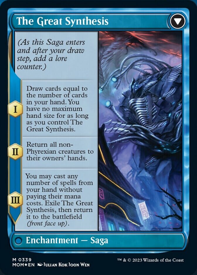 Jin-Gitaxias // The Great Synthesis (Borderless Alternate Art) [March of the Machine] MTG Single Magic: The Gathering  | Multizone: Comics And Games