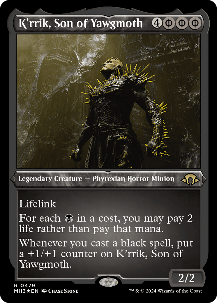 K'rrik, Son of Yawgmoth (Foil Etched) [Modern Horizons 3] MTG Single Magic: The Gathering  | Multizone: Comics And Games